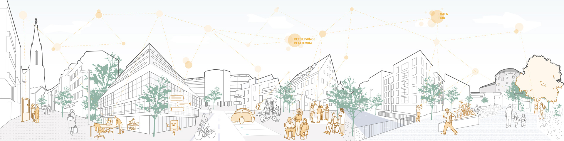 Illustration der Smart City Ulm