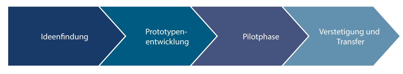 Prozessphasen zur Verstetigung von Maßnahmen auf der Roadmap