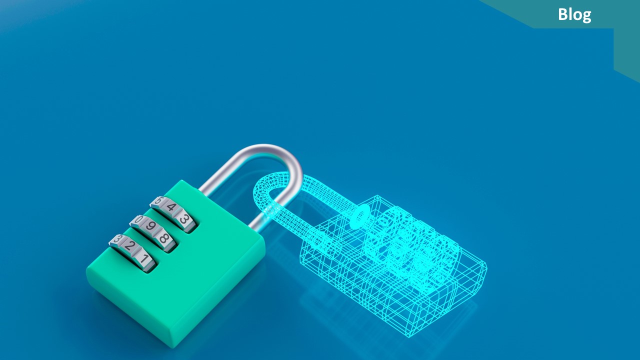 Eine Grafik von einem Zahlenschloss und einem digitalen Abbild des gleichen Schlosses