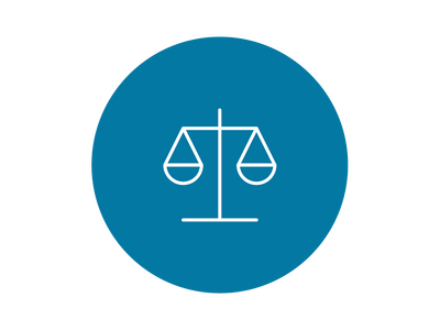 Icon für Smart City Akademie Themenfeld 2 - Wirtschaft und Recht