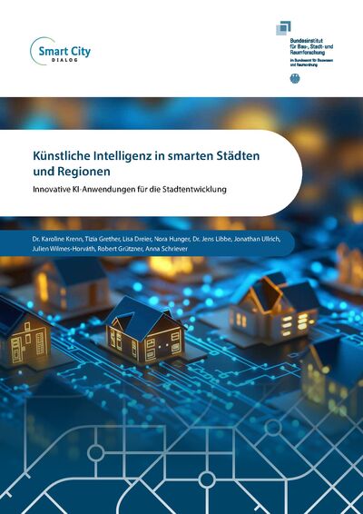 Titelbild einer Publikation mit schematischen digitalen Häusern