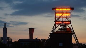 Smart City Gelsenkirchen: Förderturm der ehemaligen Zeche Consolidation.