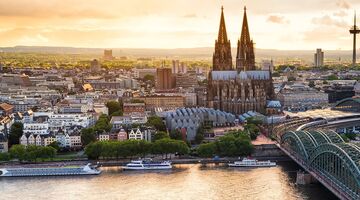 Stadtpanorama der Smart City Köln